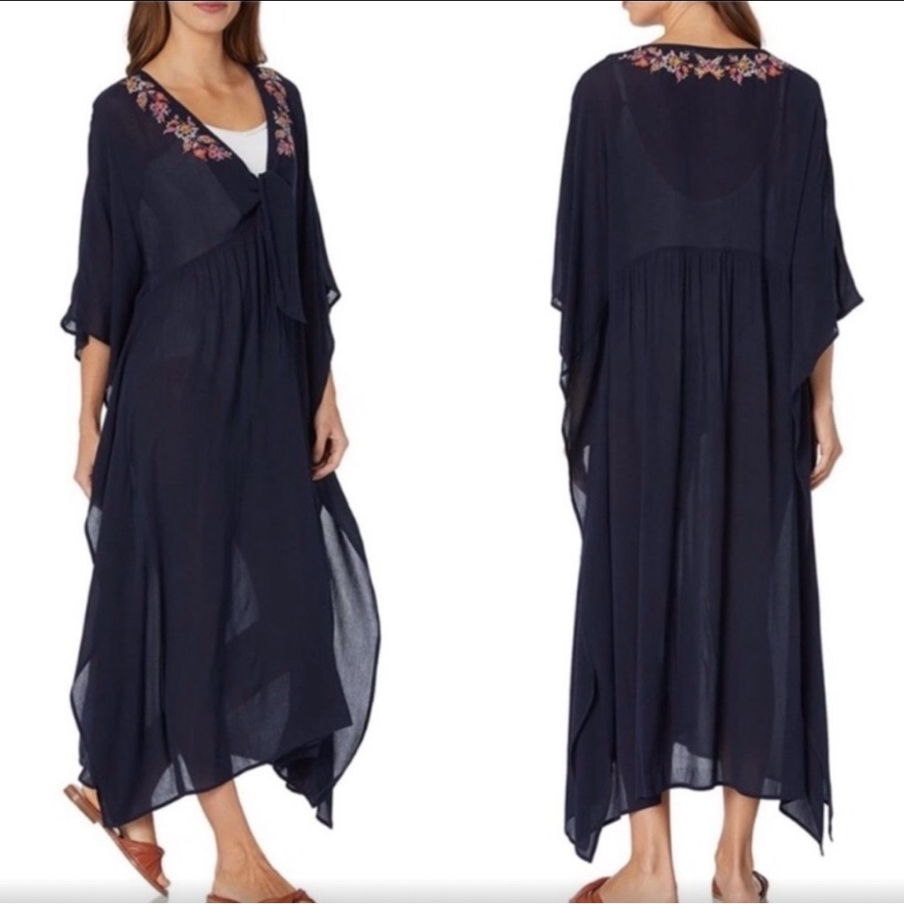 Johnny Was Navy Maxi Dress/kaftan/cover up